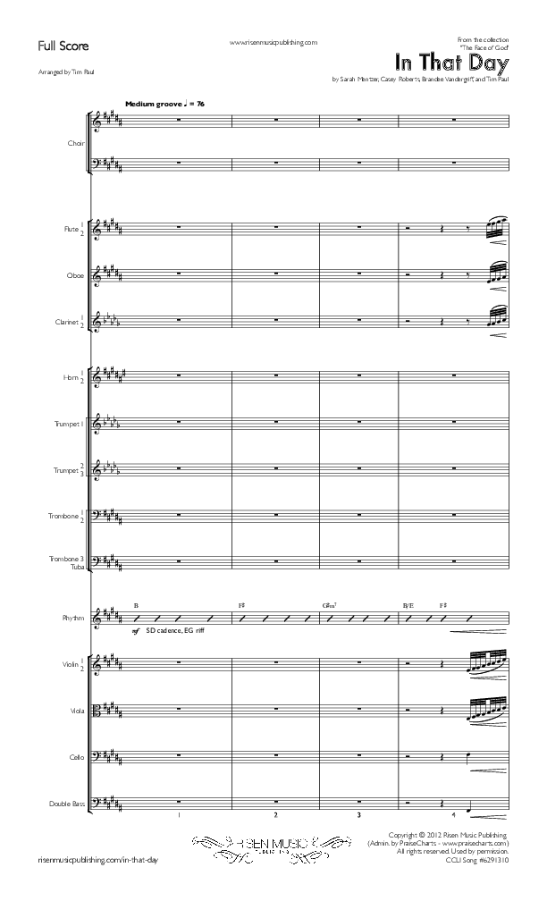 In That Day Conductor's Score (Concord Worship)