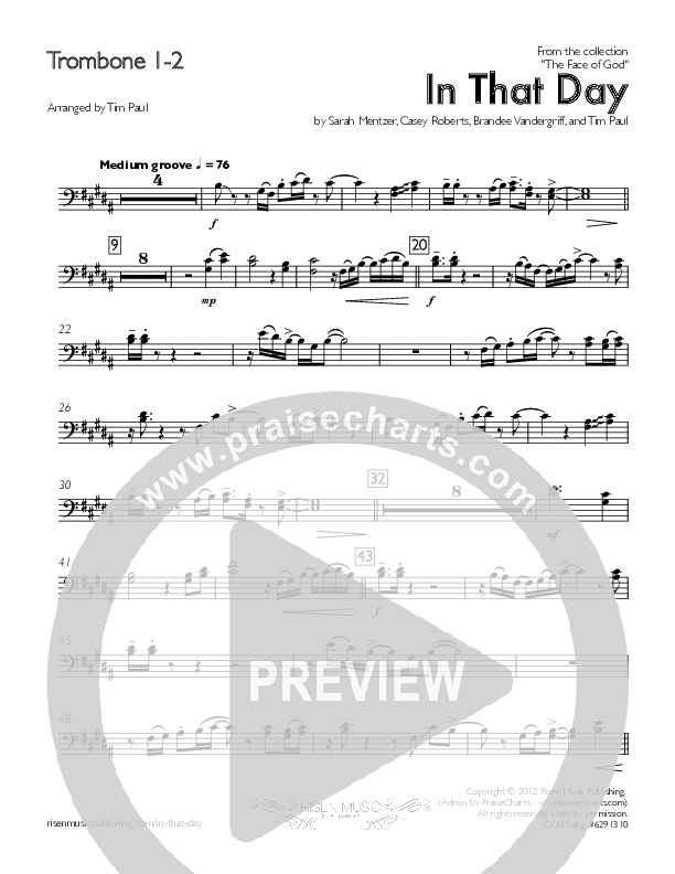 In That Day Trombone 1/2 (Concord Worship)