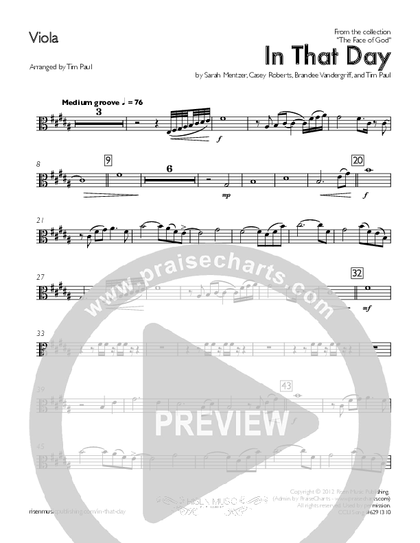 In That Day Viola (Concord Worship)