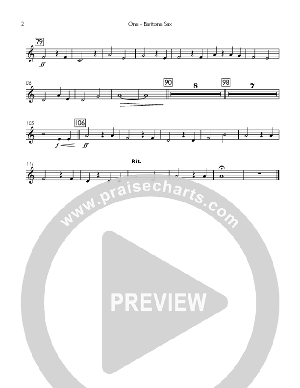 One Bari Sax (Concord Worship)