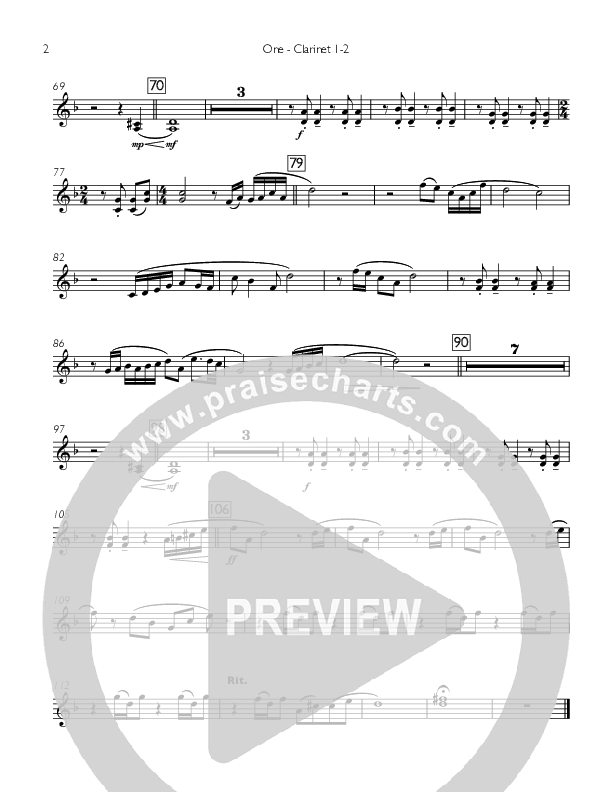 One Clarinet 1/2 (Concord Worship)