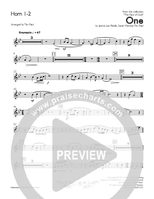 One French Horn 1/2 (Concord Worship)