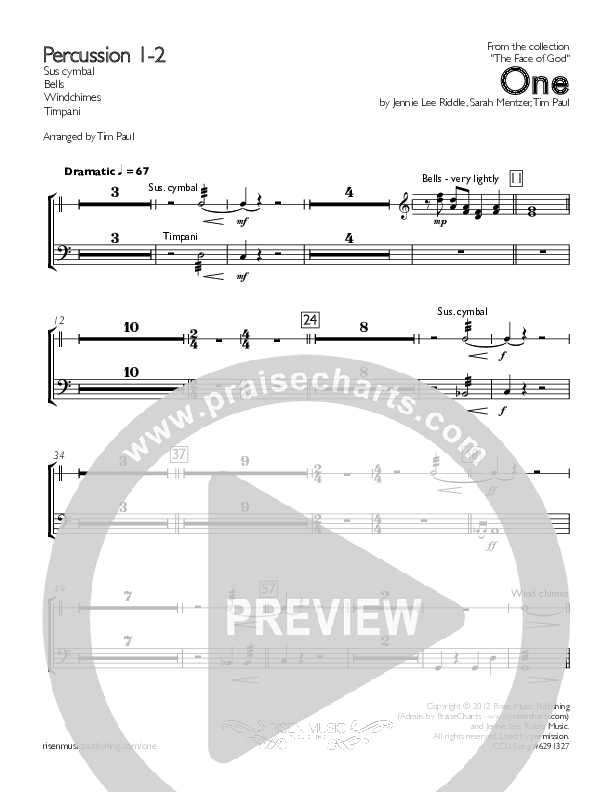 One Percussion 1/2 (Concord Worship)