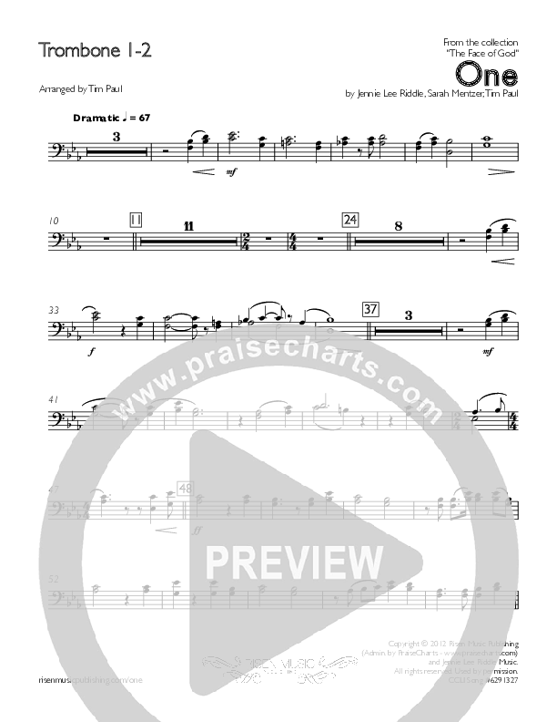 One Trombone 1/2 (Concord Worship)