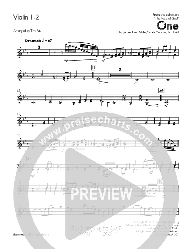 One Violin 1/2 (Concord Worship)