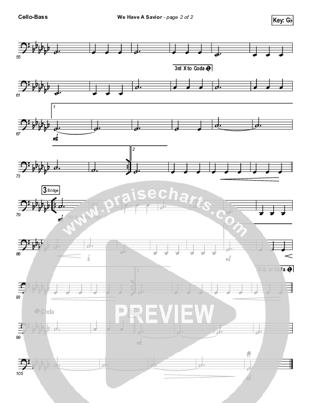 We Have A Savior Cello/Bass (Hillsong Worship)