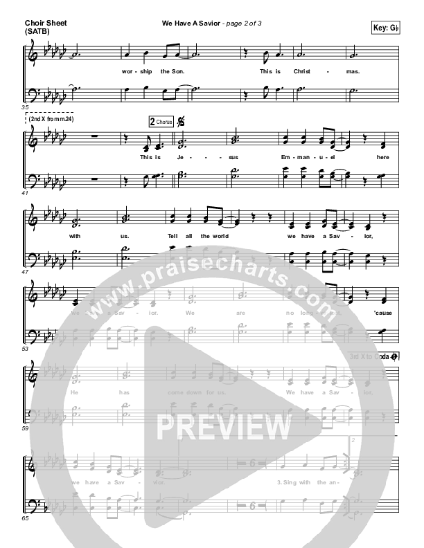 We Have A Savior Choir Sheet (SATB) (Hillsong Worship)