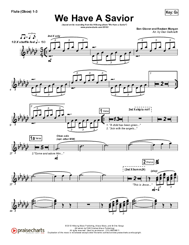 We Have A Savior Wind Pack (Hillsong Worship)