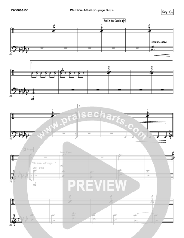 We Have A Savior Percussion (Hillsong Worship)