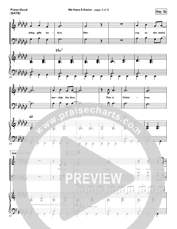 We Have A Savior Piano/Vocal (SATB) (Hillsong Worship)