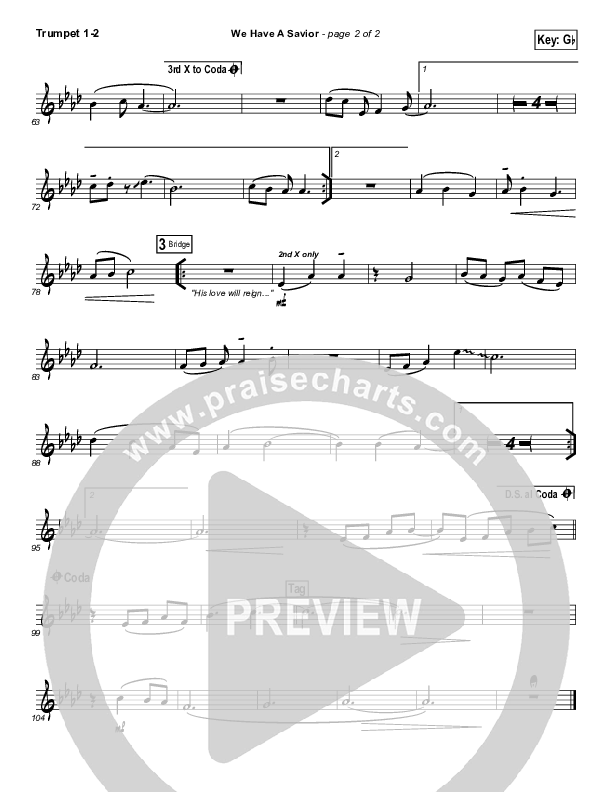 We Have A Savior Trumpet 1,2 (Hillsong Worship)
