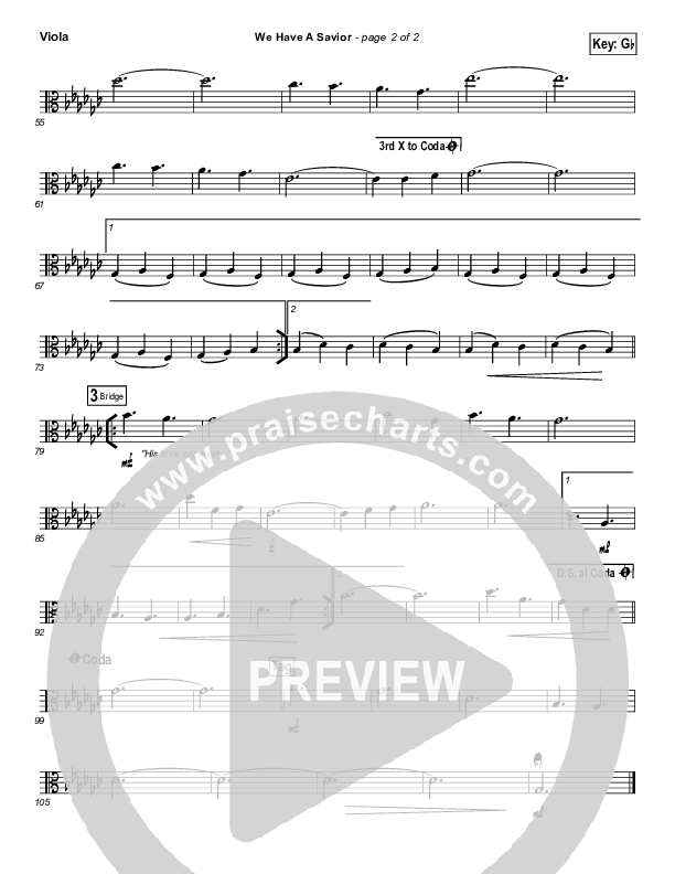 We Have A Savior Viola (Hillsong Worship)