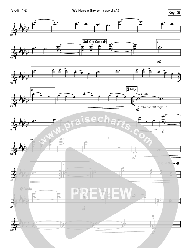 We Have A Savior Violin 1/2 (Hillsong Worship)