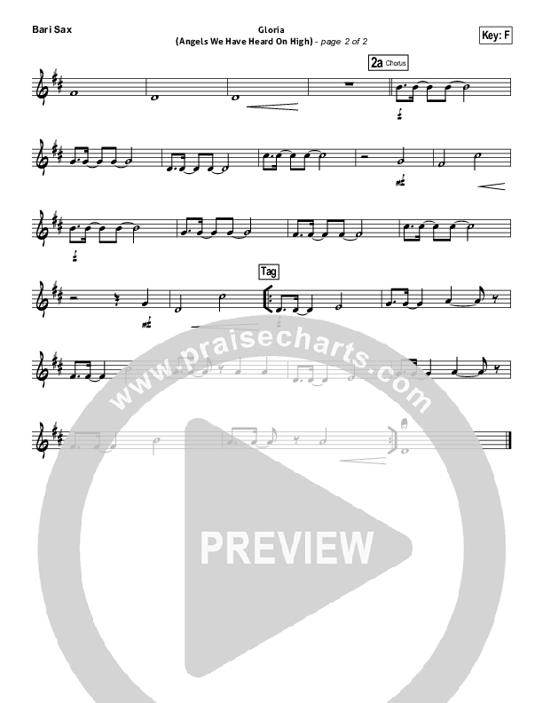 Gloria (Angels We Have Heard On High) Bari Sax (Hillsong Worship)