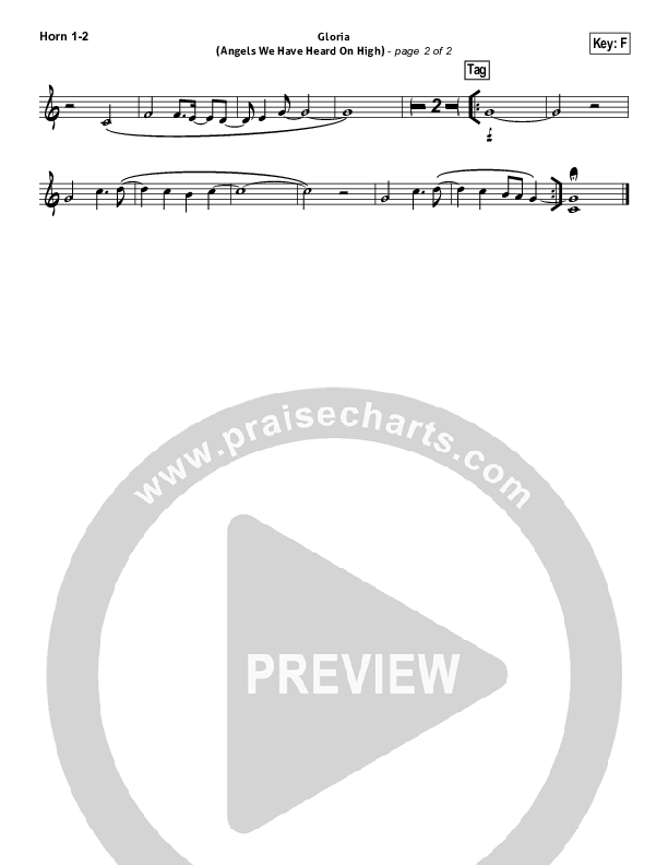 Gloria (Angels We Have Heard On High) French Horn 1/2 (Hillsong Worship)