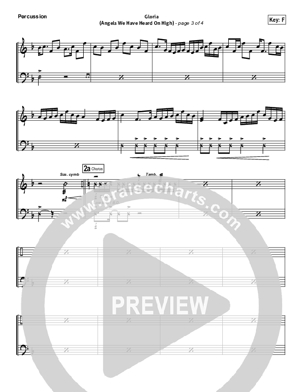 Gloria (Angels We Have Heard On High) Percussion (Hillsong Worship)