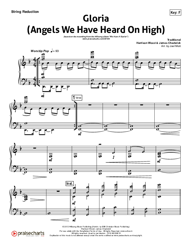 Gloria (Angels We Have Heard On High) String Pack (Hillsong Worship)