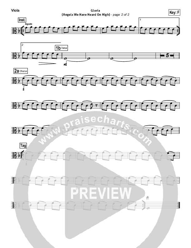 Gloria (Angels We Have Heard On High) Viola (Hillsong Worship)