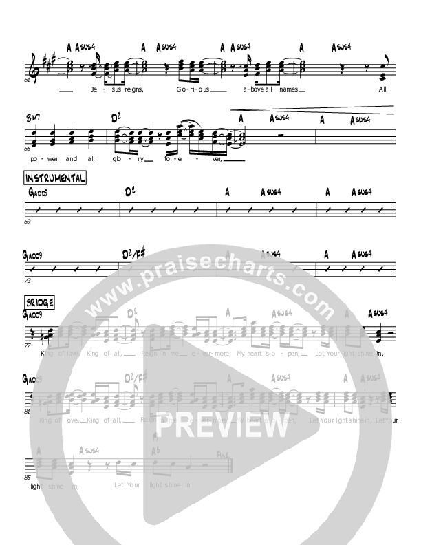 All Power And All Glory Lead Sheet (SAT) (Mark Cullen)