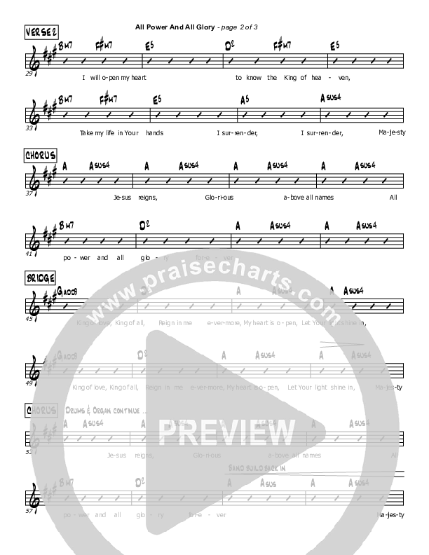 All Power And All Glory Rhythm Chart (Mark Cullen)