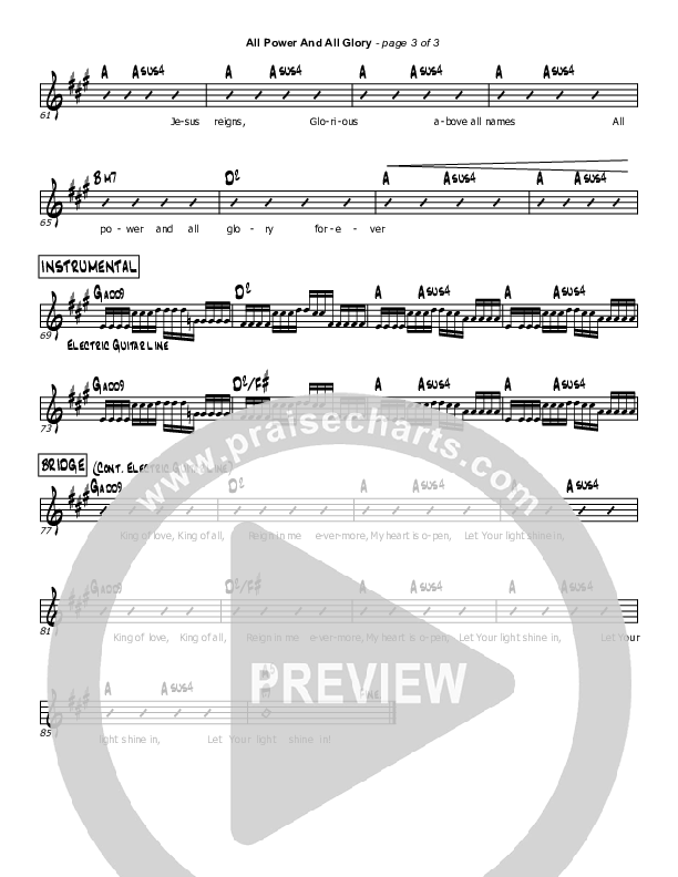 All Power And All Glory Rhythm Chart (Mark Cullen)