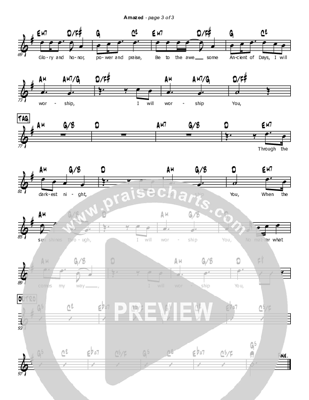 Amazed Lead Sheet (Mark Cullen)