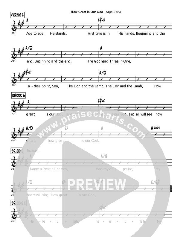 How Great Is Our God Rhythm Chart (Mark Cullen)