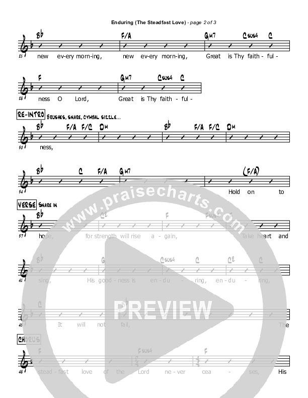 Enduring (The Steadfast Love) Rhythm Chart (Mark Cullen)