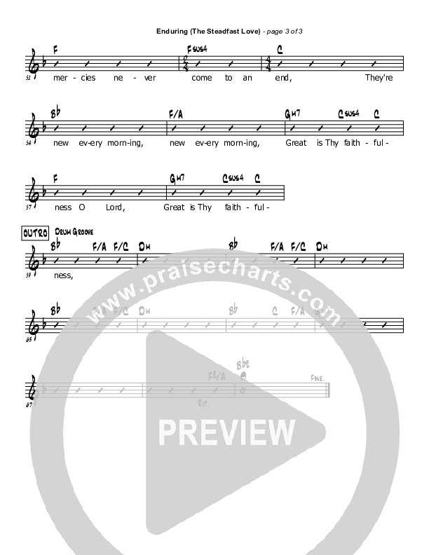 Enduring (The Steadfast Love) Rhythm Chart (Mark Cullen)