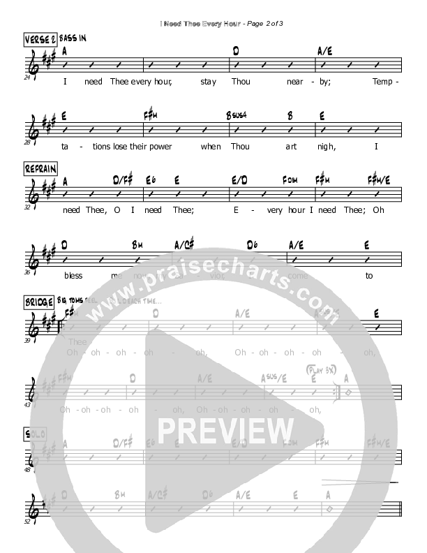 I Need Thee Every Hour Rhythm Chart (Mark Cullen)
