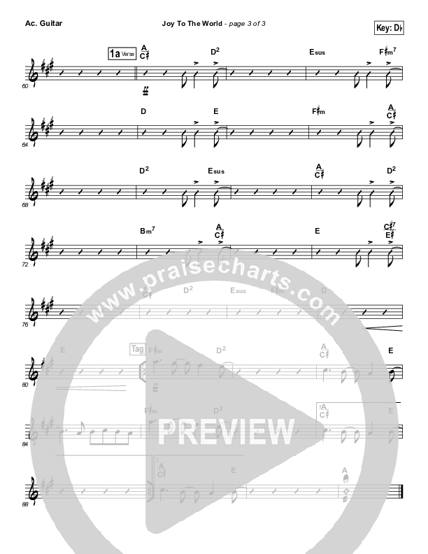 Joy To The World Acoustic Guitar (Lincoln Brewster)