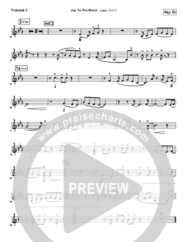 Joy To The World Trumpet 3 (Lincoln Brewster)