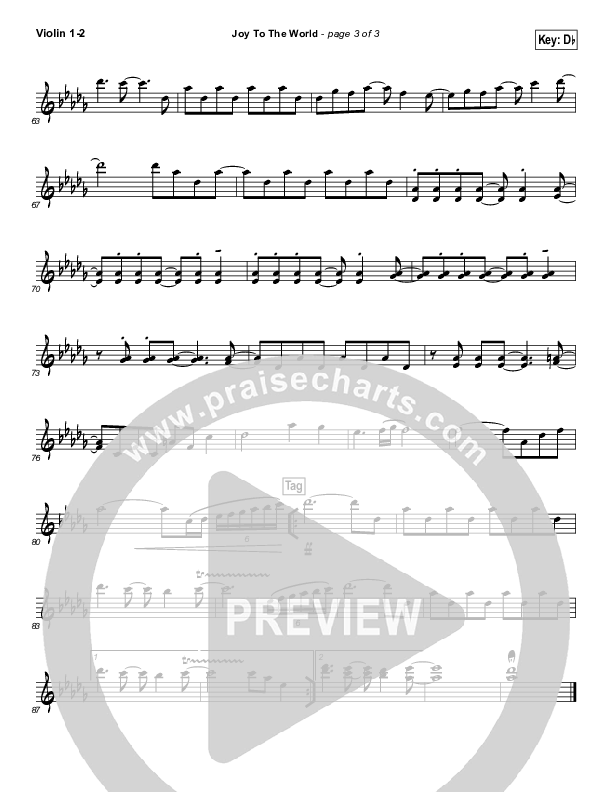 Joy To The World Violin 1/2 (Lincoln Brewster)