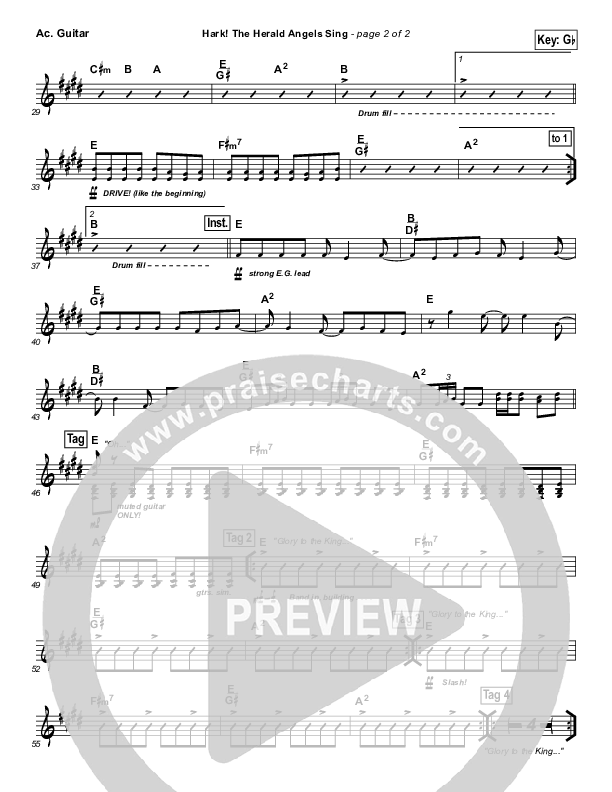 Hark The Herald Angels Sing Acoustic Guitar (Lincoln Brewster)