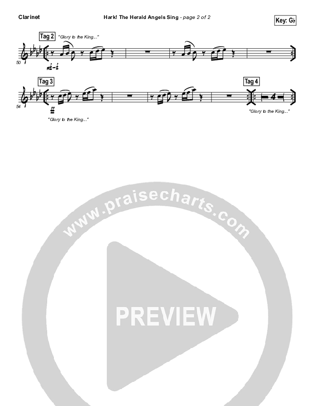 Hark The Herald Angels Sing Clarinet (Lincoln Brewster)