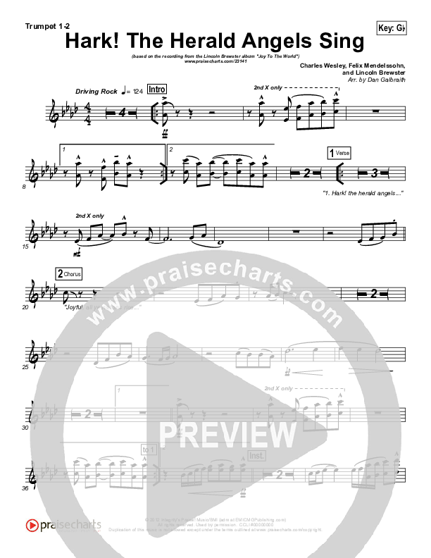 Hark The Herald Angels Sing Brass Pack (Lincoln Brewster)