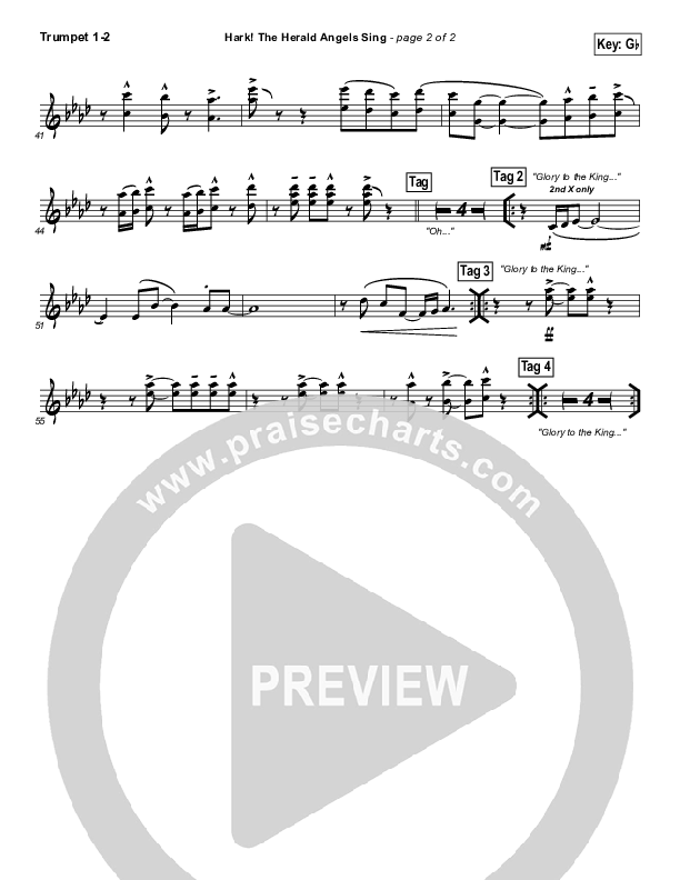 Hark The Herald Angels Sing Trumpet 1,2 (Lincoln Brewster)