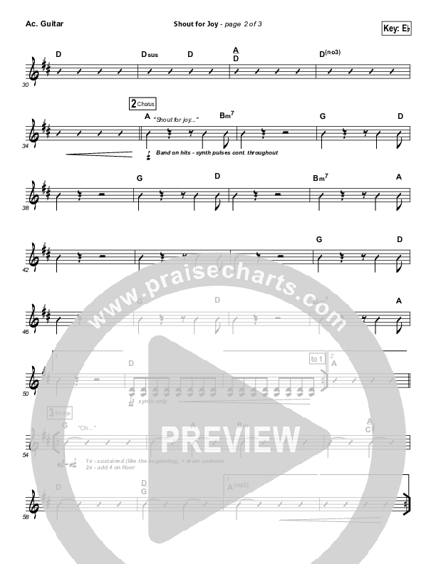 Shout For Joy Acoustic Guitar (Lincoln Brewster)