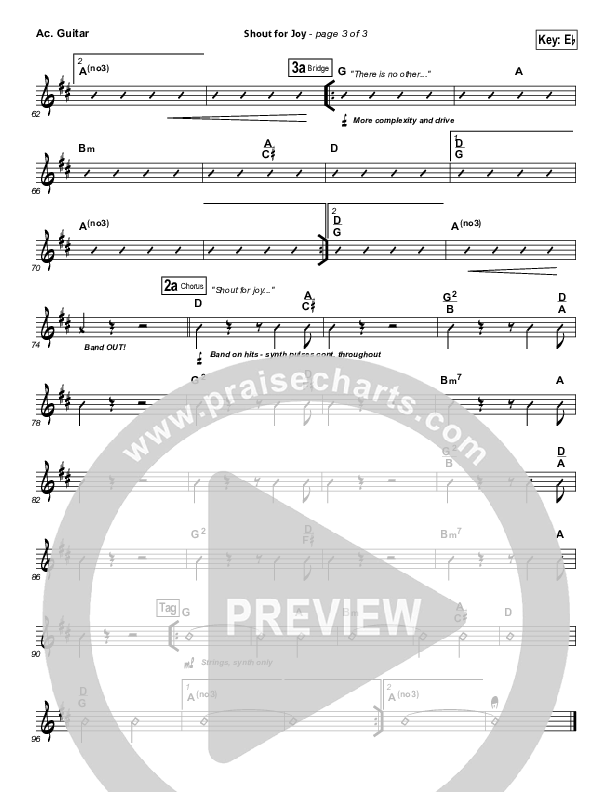 Shout For Joy Acoustic Guitar (Lincoln Brewster)