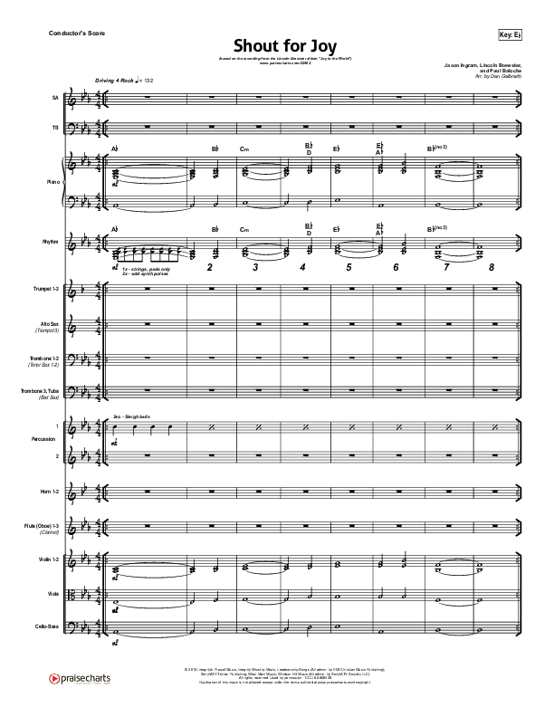 Shout For Joy Conductor's Score (Lincoln Brewster)