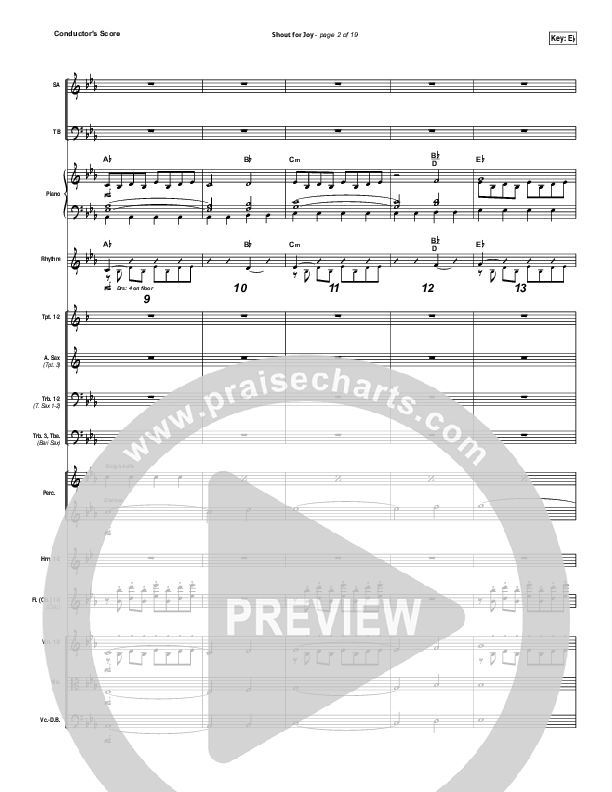 Shout For Joy Conductor's Score (Lincoln Brewster)