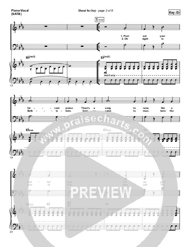 Shout For Joy Piano/Vocal (SATB) (Lincoln Brewster)