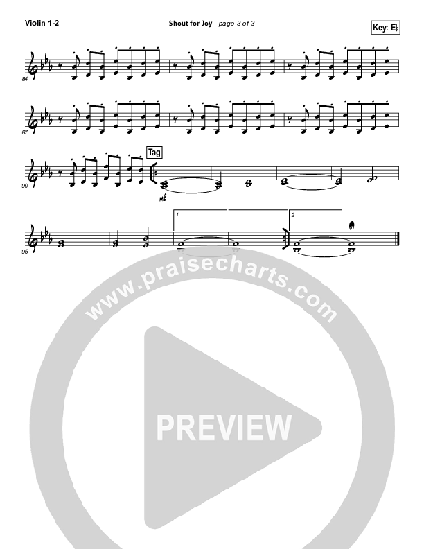 Shout For Joy Violin 1/2 (Lincoln Brewster)