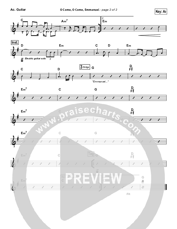 O Come O Come Emmanuel Acoustic Guitar (Lincoln Brewster)