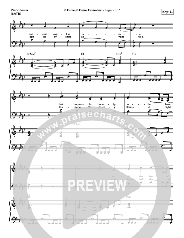 O Come O Come Emmanuel Piano/Vocal (SATB) (Lincoln Brewster)