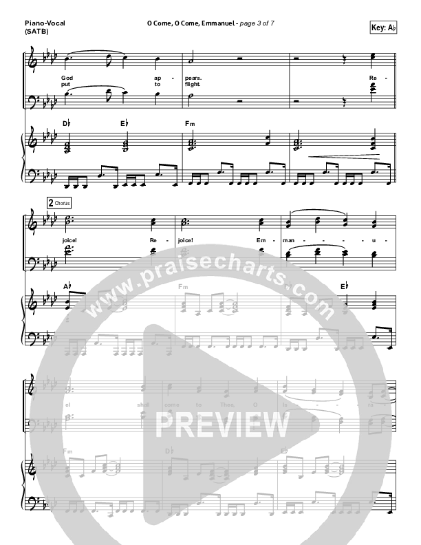 O Come O Come Emmanuel Piano/Vocal (SATB) (Lincoln Brewster)