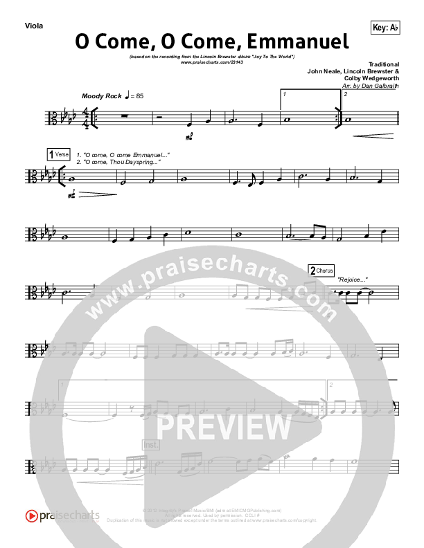 O Come O Come Emmanuel Viola (Lincoln Brewster)