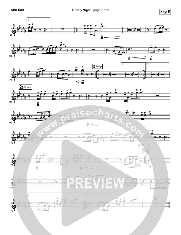 O Holy Night (Another Hallelujah) Alto Sax (Lincoln Brewster)