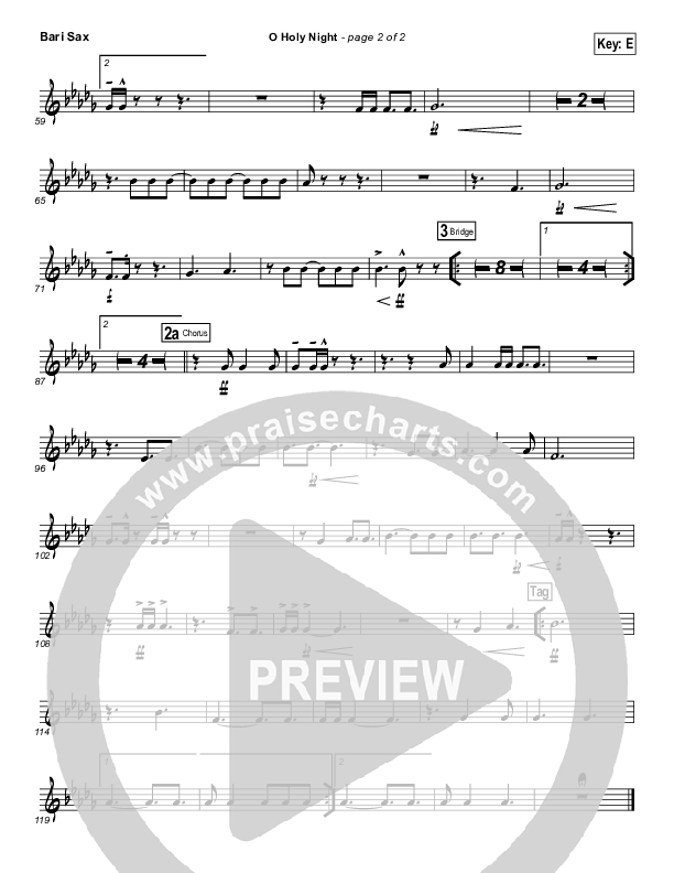 O Holy Night (Another Hallelujah) Bari Sax (Lincoln Brewster)