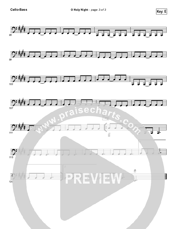 O Holy Night (Another Hallelujah) Cello/Bass (Lincoln Brewster)